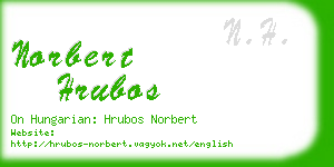 norbert hrubos business card
